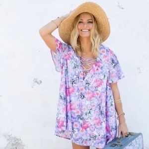 Show Me Your Mumu - Kylie Lace Up Floral Dress